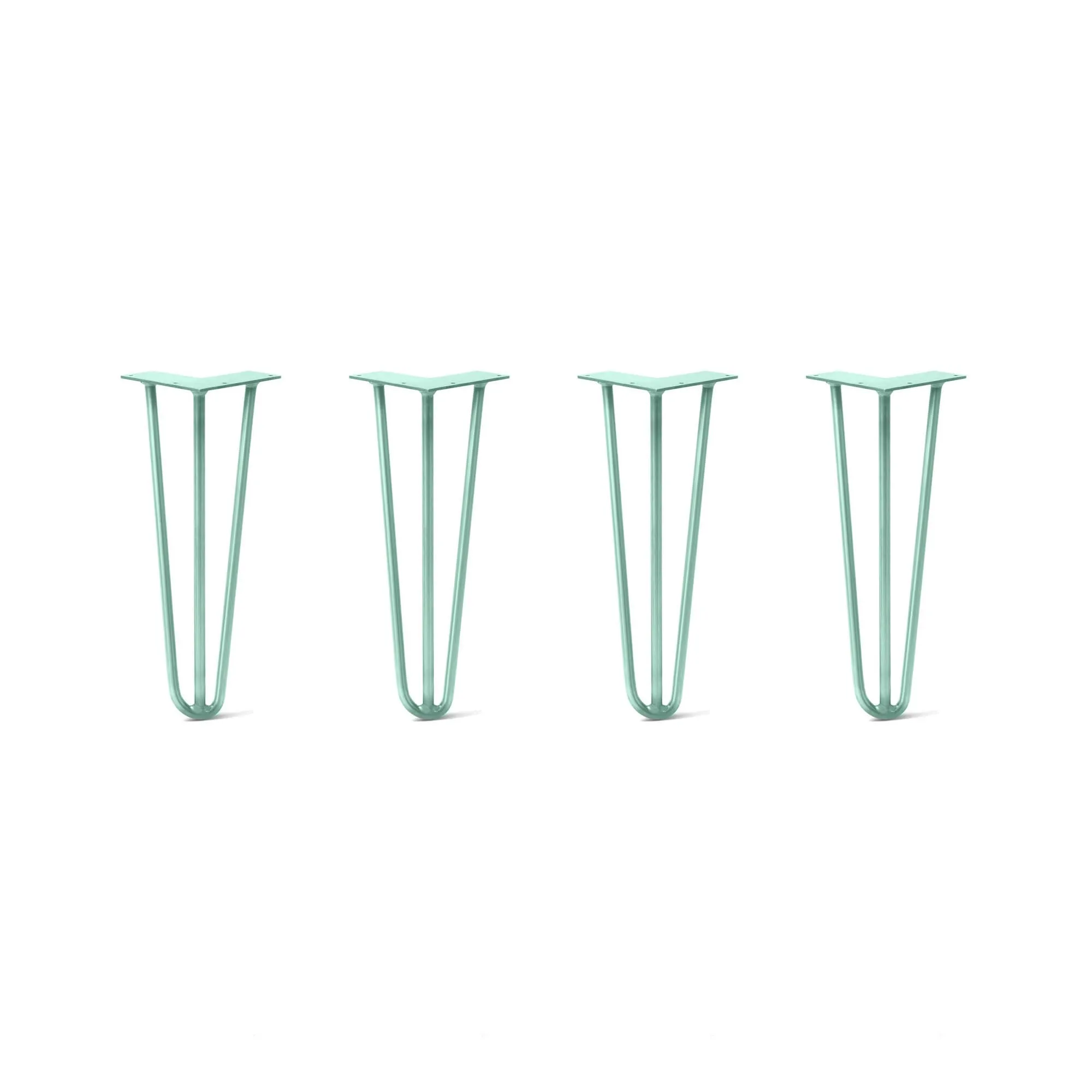 Hairpin Legs Set of 4, 3-Rod Design - Turquoise Powder Coated Finish