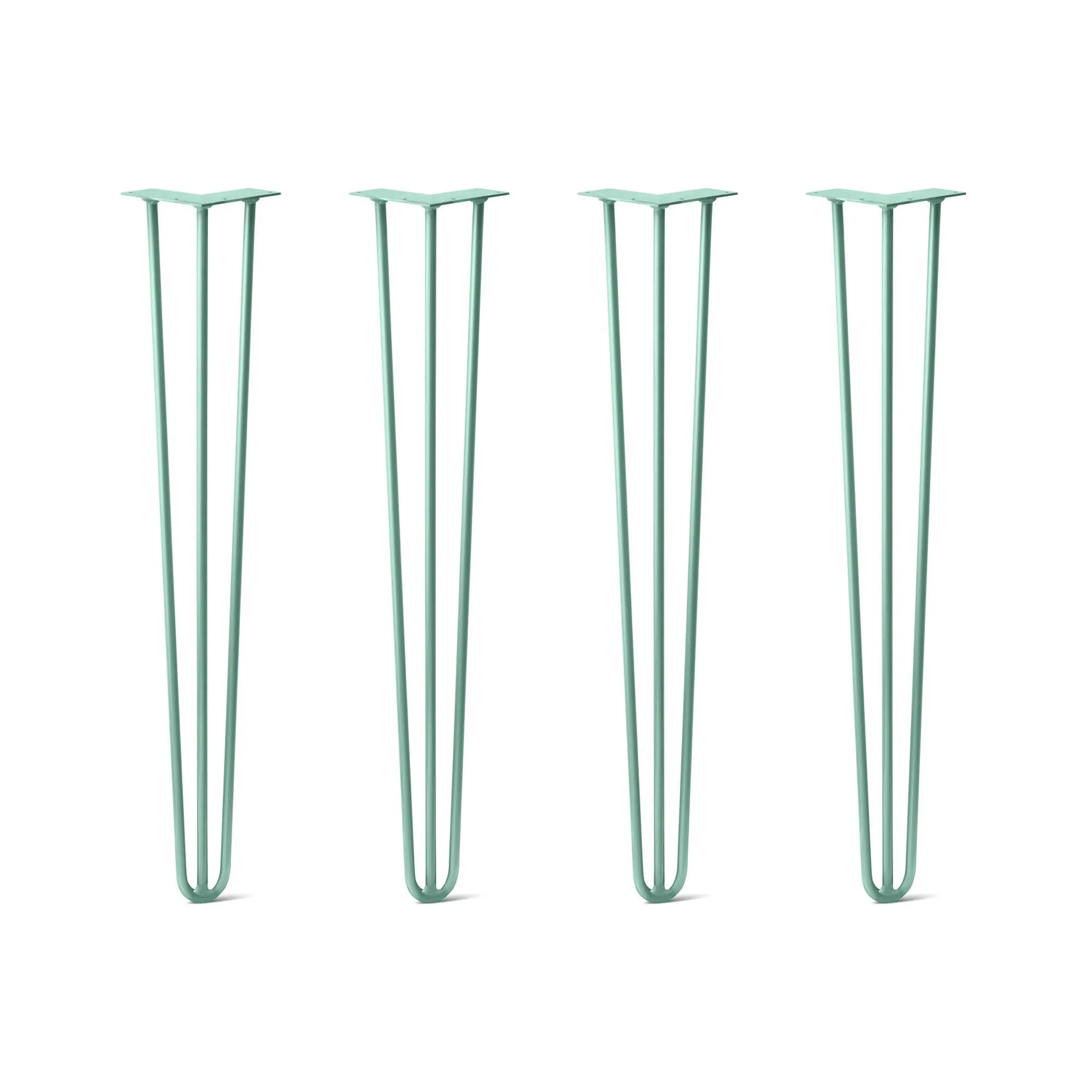 Hairpin Legs Set of 4, 3-Rod Design - Turquoise Powder Coated Finish