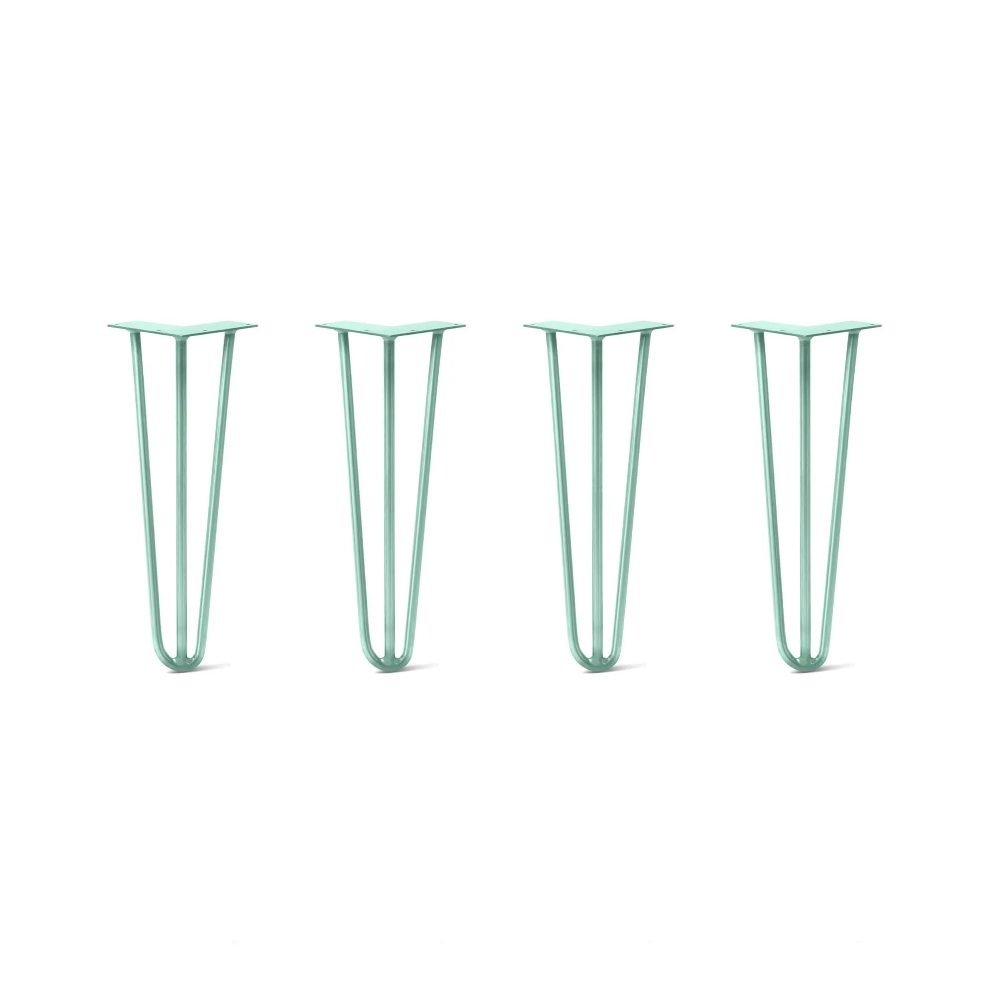 Hairpin Legs Set of 4, 3-Rod Design - Turquoise Powder Coated Finish