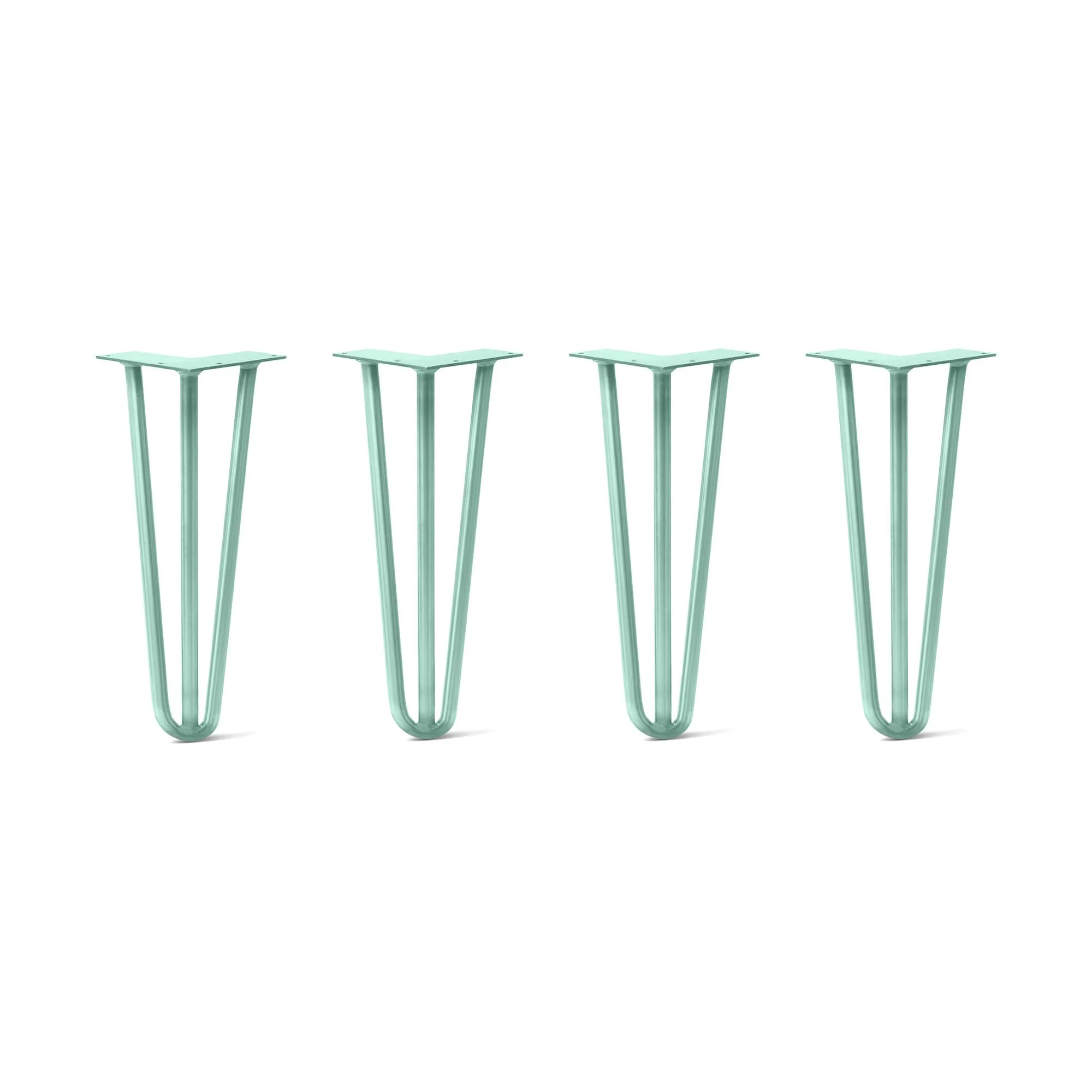 Hairpin Legs Set of 4, 3-Rod Design - Turquoise Powder Coated Finish