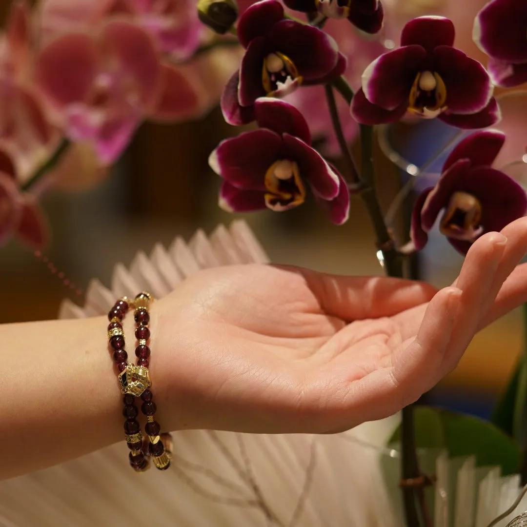 Jade Vine Garnet Bracelet