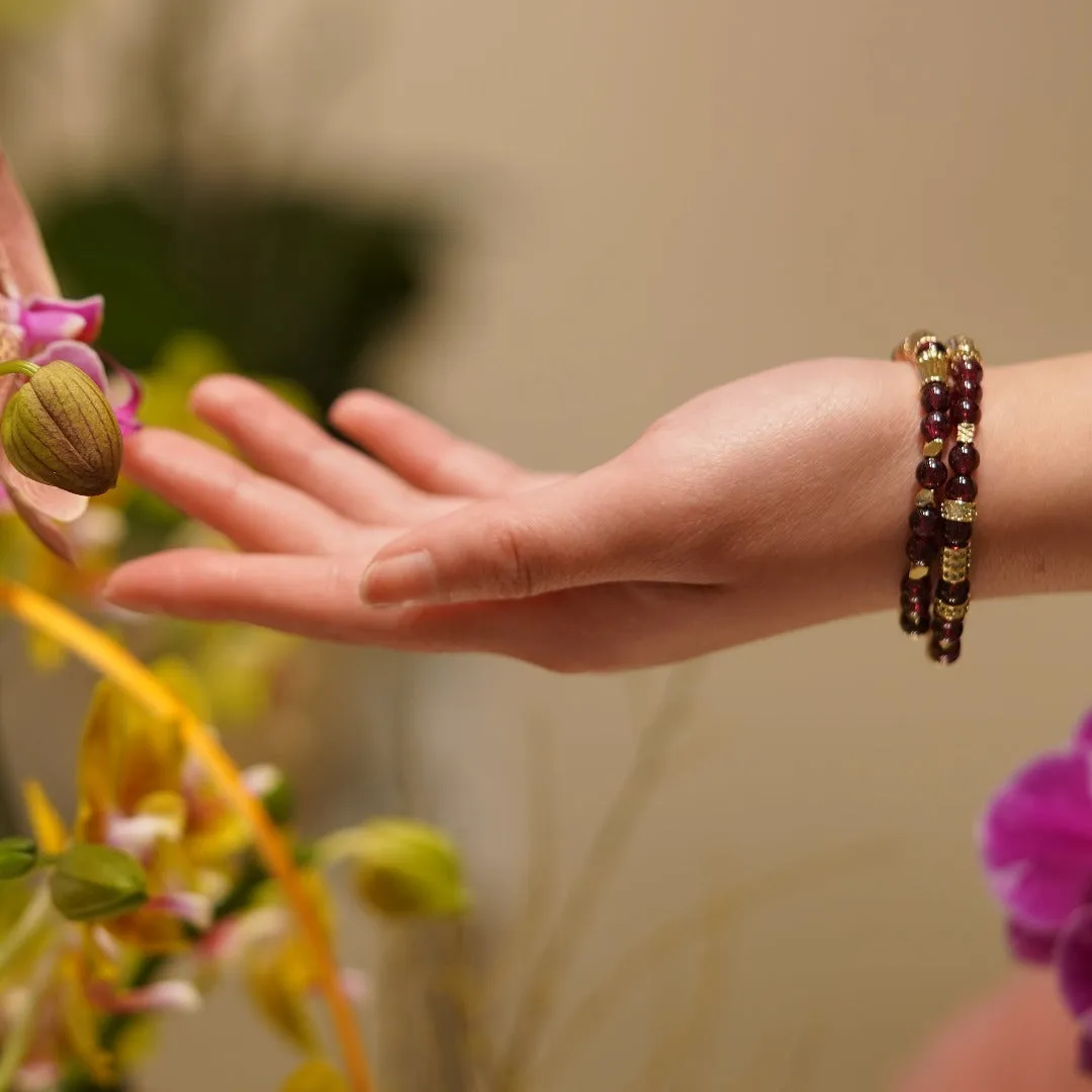 Jade Vine Garnet Bracelet