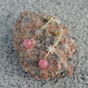 Jade Vine Rhodochrosite Earrings