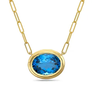 Jumbo London Blue Topaz Necklace