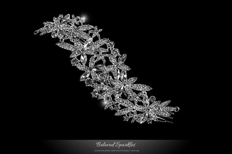 Karla Floral Garden Hair Comb | Crystal