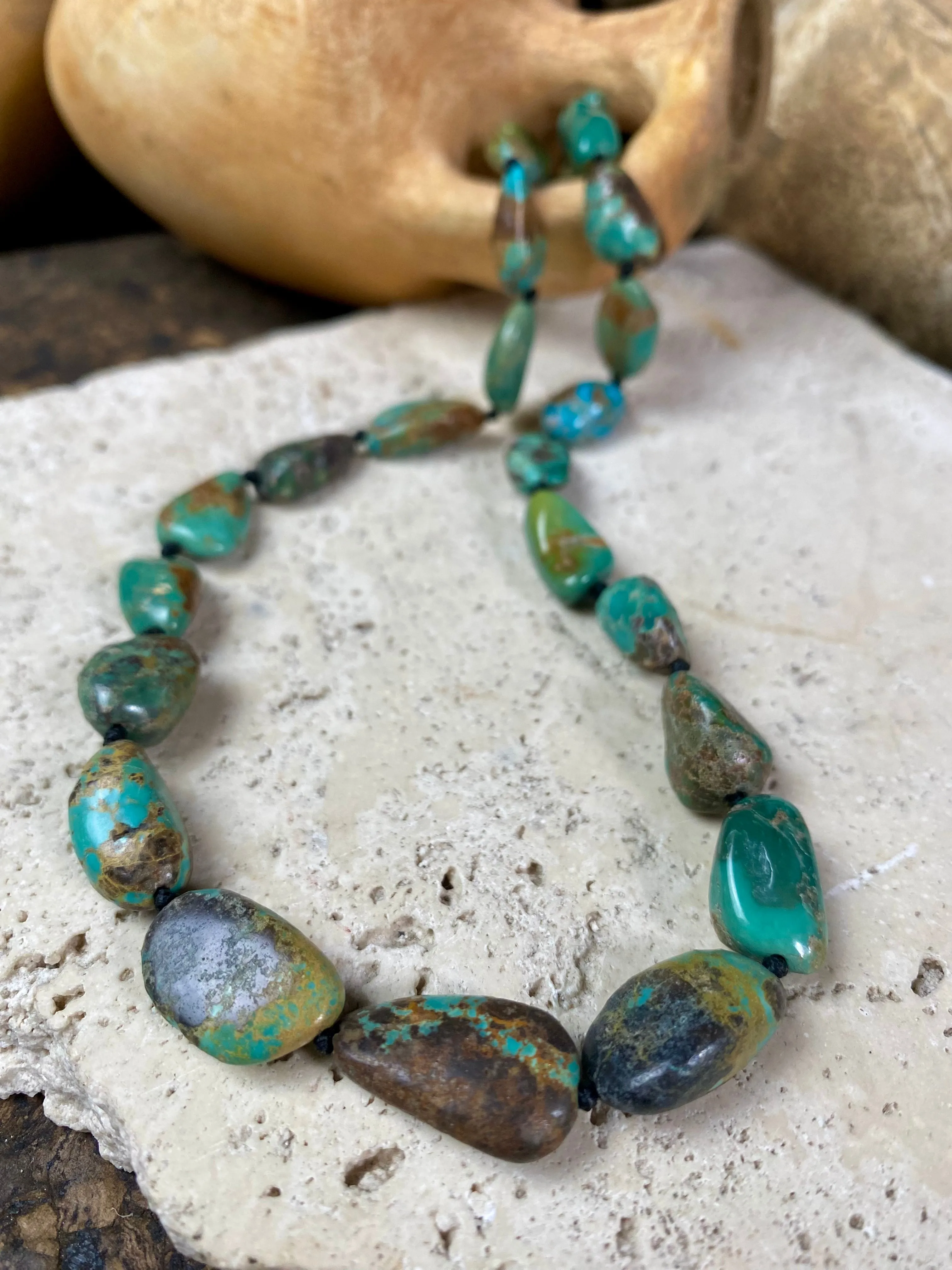 Knotted Tibetan Turquoise Necklace