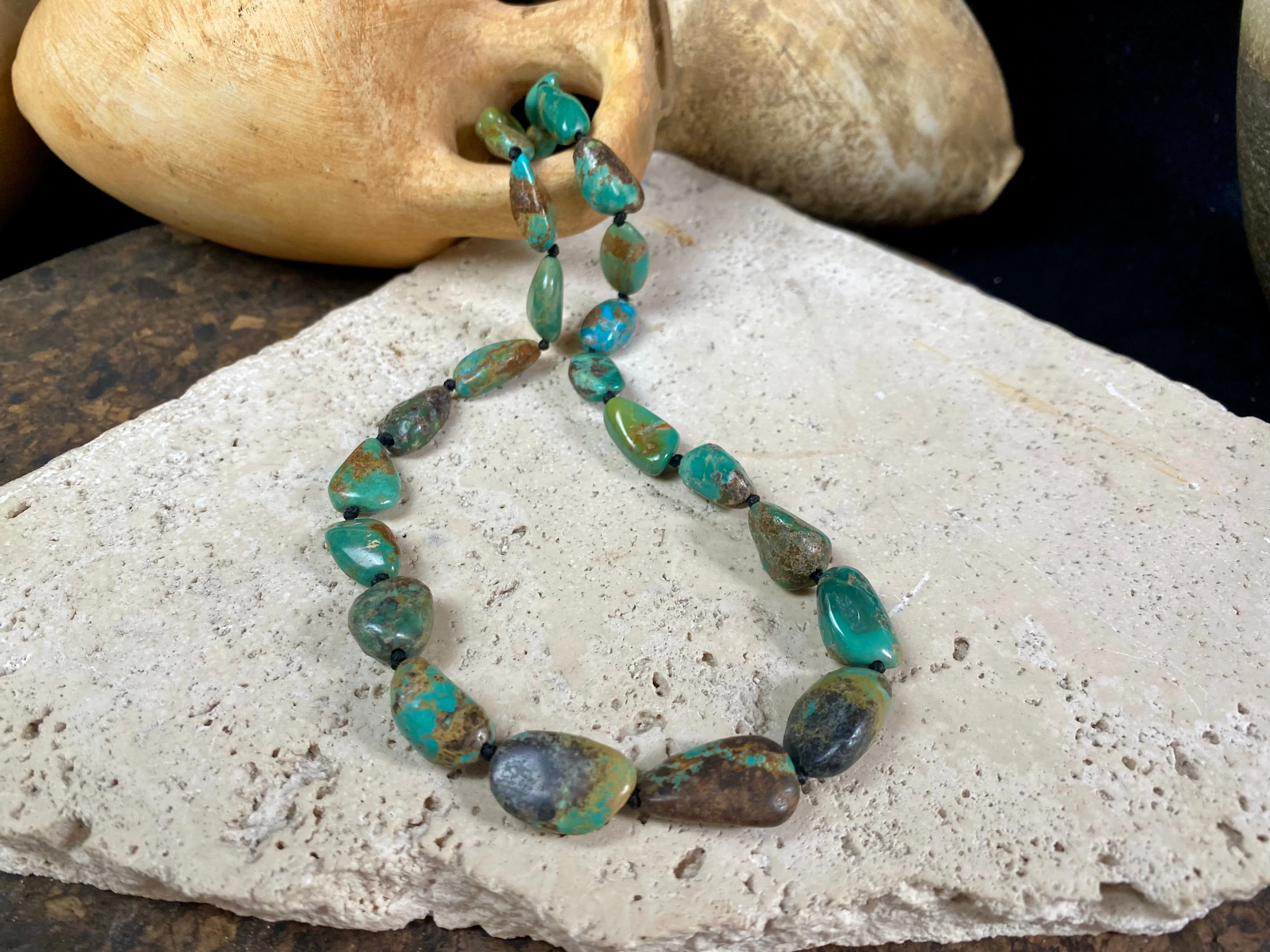 Knotted Tibetan Turquoise Necklace