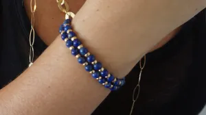 Lapis & Gold Bracelet