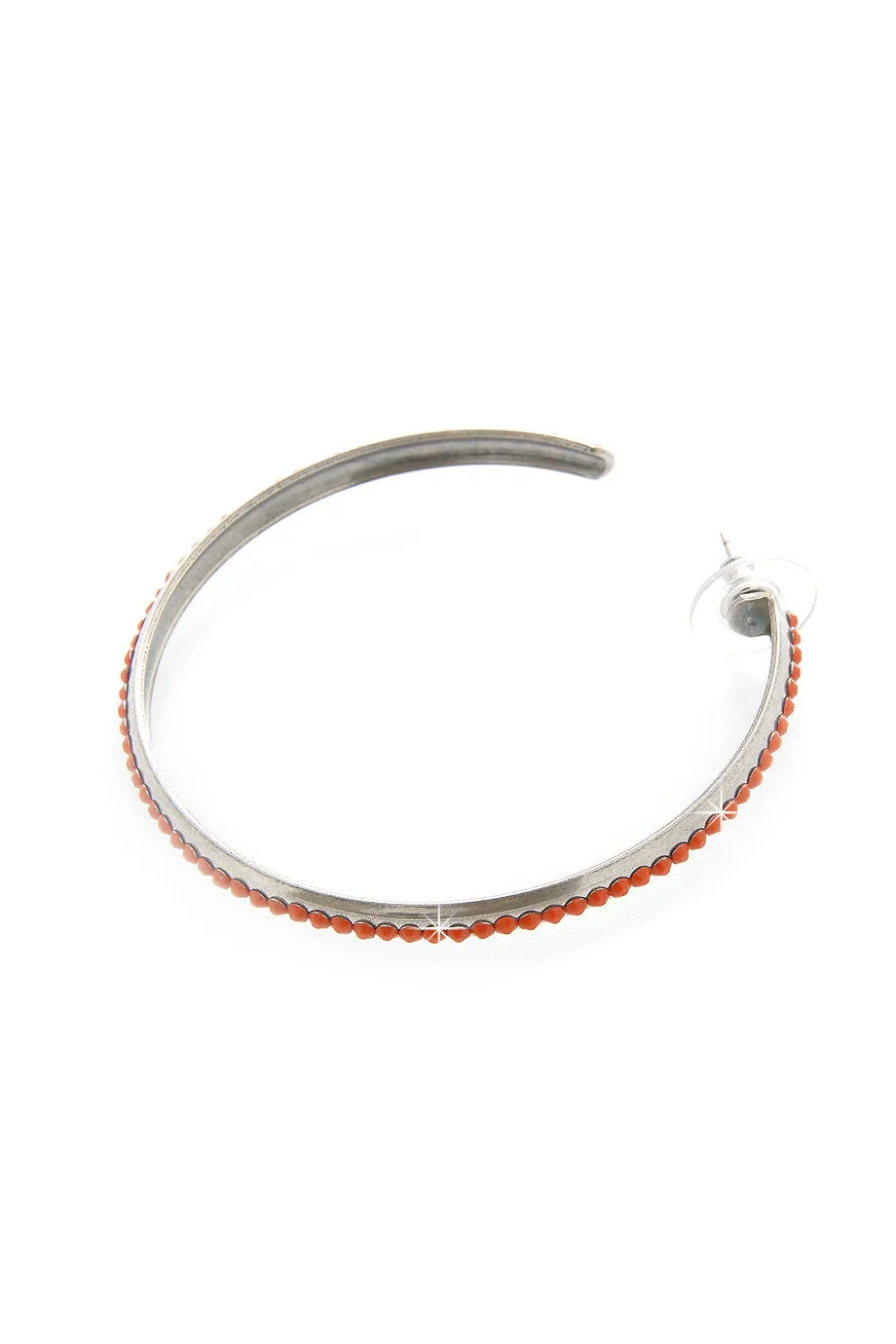 LK DESIGNS Coral Stone Hoops