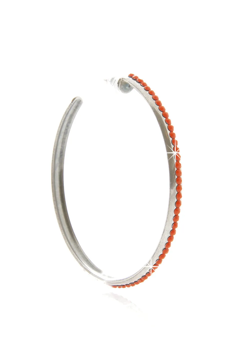 LK DESIGNS Coral Stone Hoops