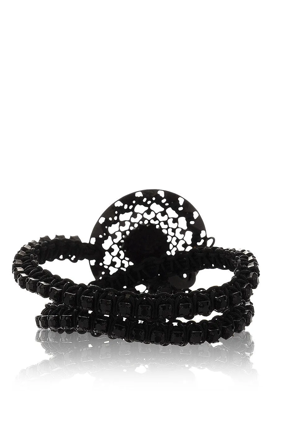 LK DESIGNS LELA Black Woven Bracelet