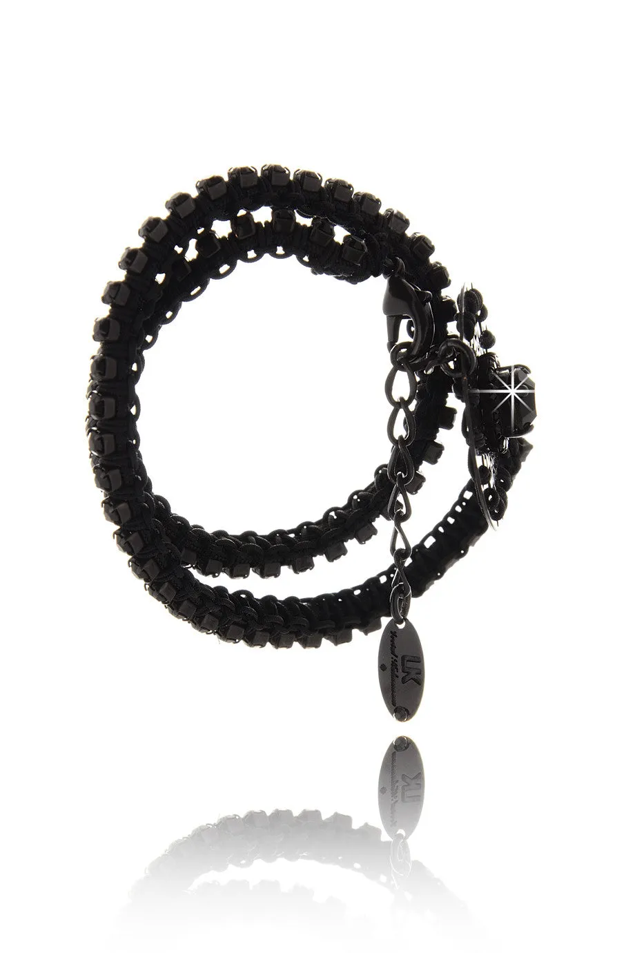 LK DESIGNS LELA Black Woven Bracelet