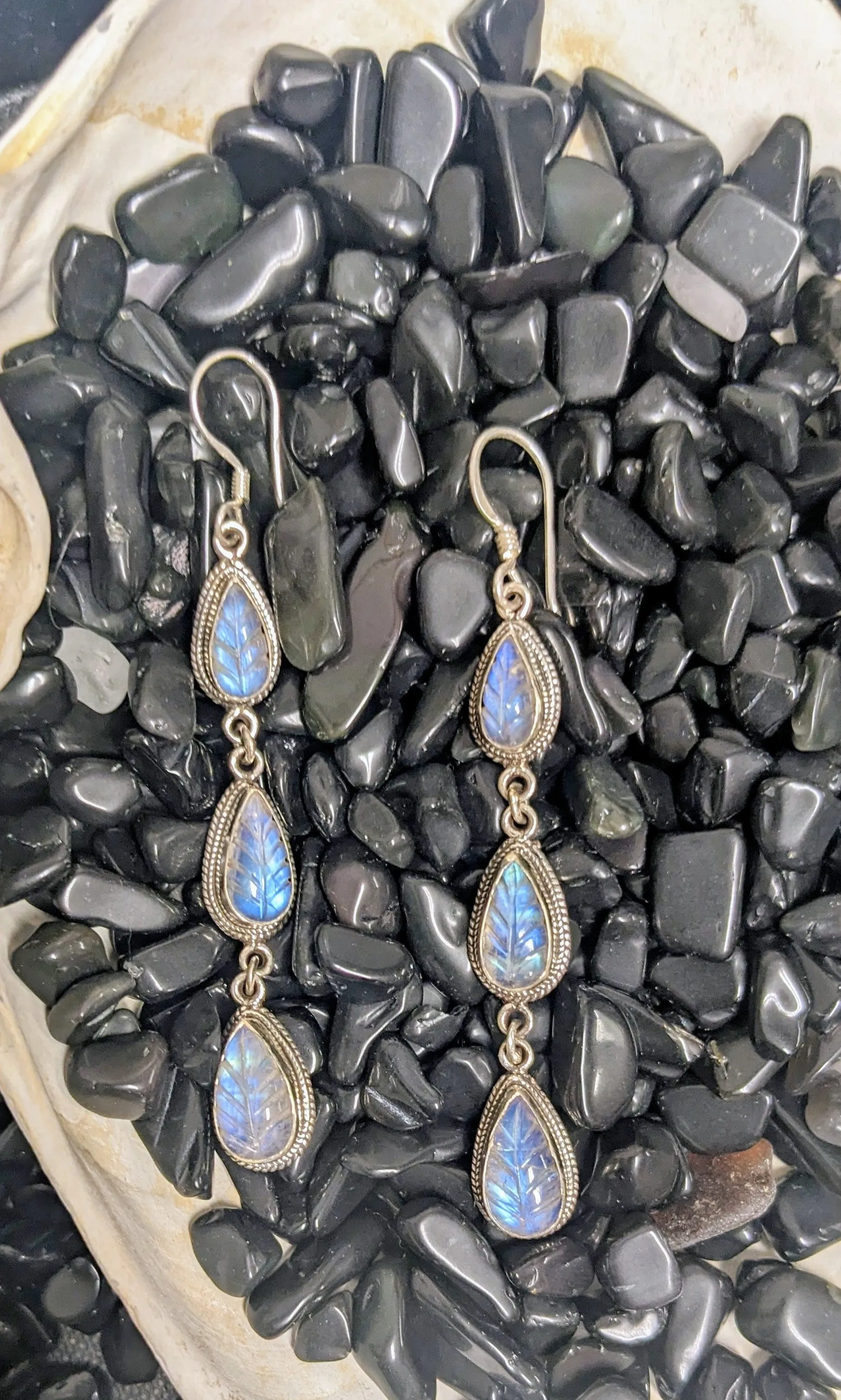 Lovely Moonstone Cascade Earrings