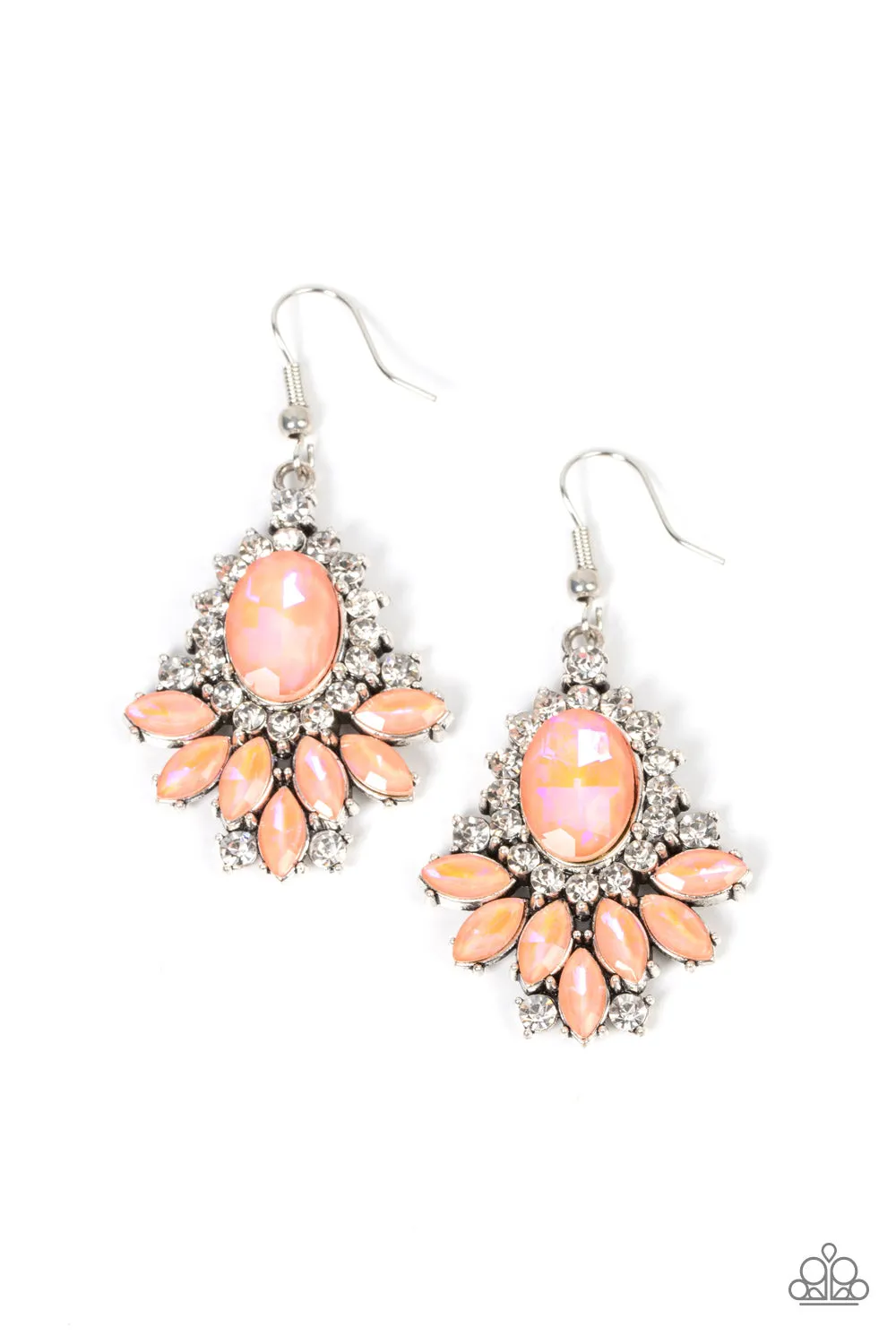 Magic Spell Sparkle - Orange Earrings - Paparazzi Accessories