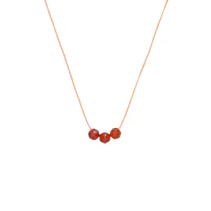 Make A Wish Necklace with Carnelian Gems