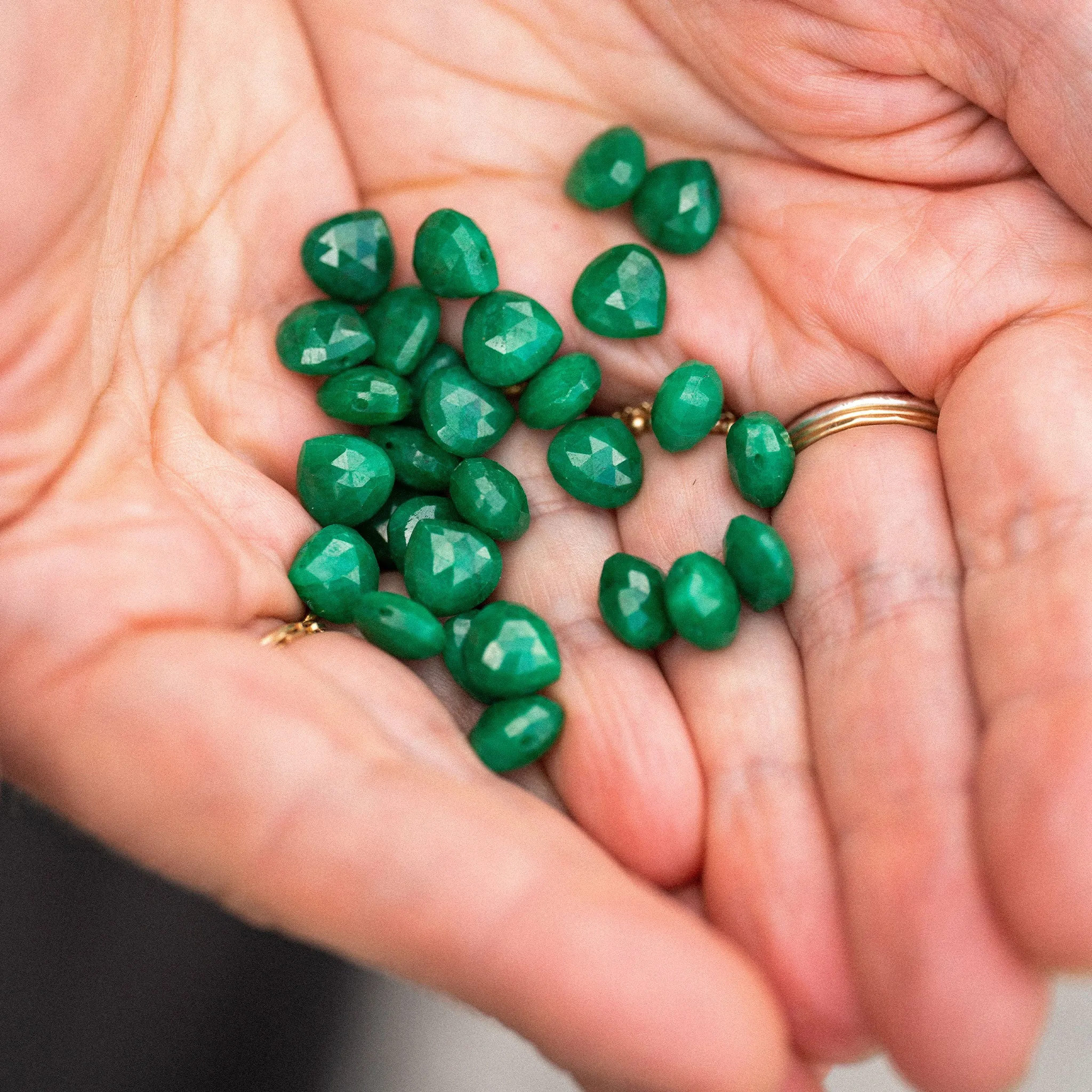 May Emerald Fine Cord Birthstone Necklace