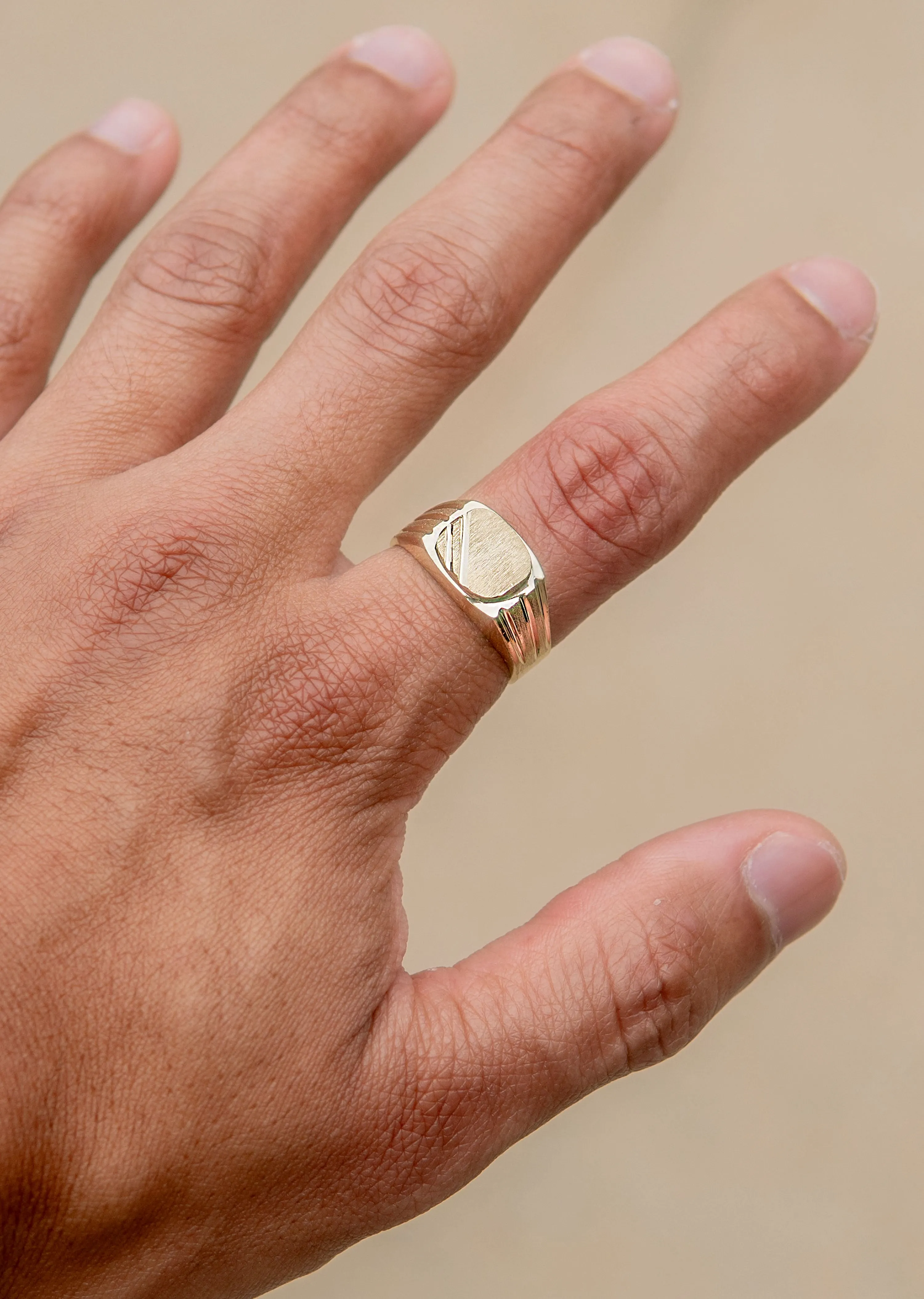 Mens Signet Ring - 10K Gold | 4 Grams