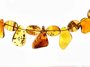 Mexican AMBER Crystal Necklace - Beaded Necklace, Handmade Jewelry, Healing Crystals and Stones, 48561