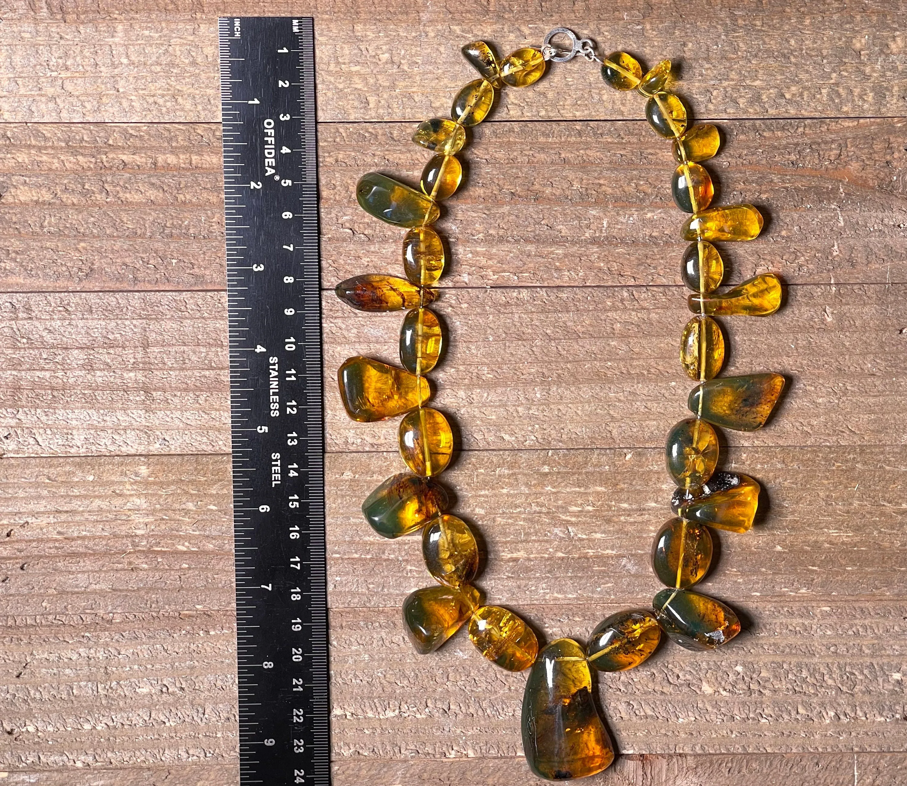 Mexican AMBER Crystal Necklace - Beaded Necklace, Handmade Jewelry, Healing Crystals and Stones, 48570