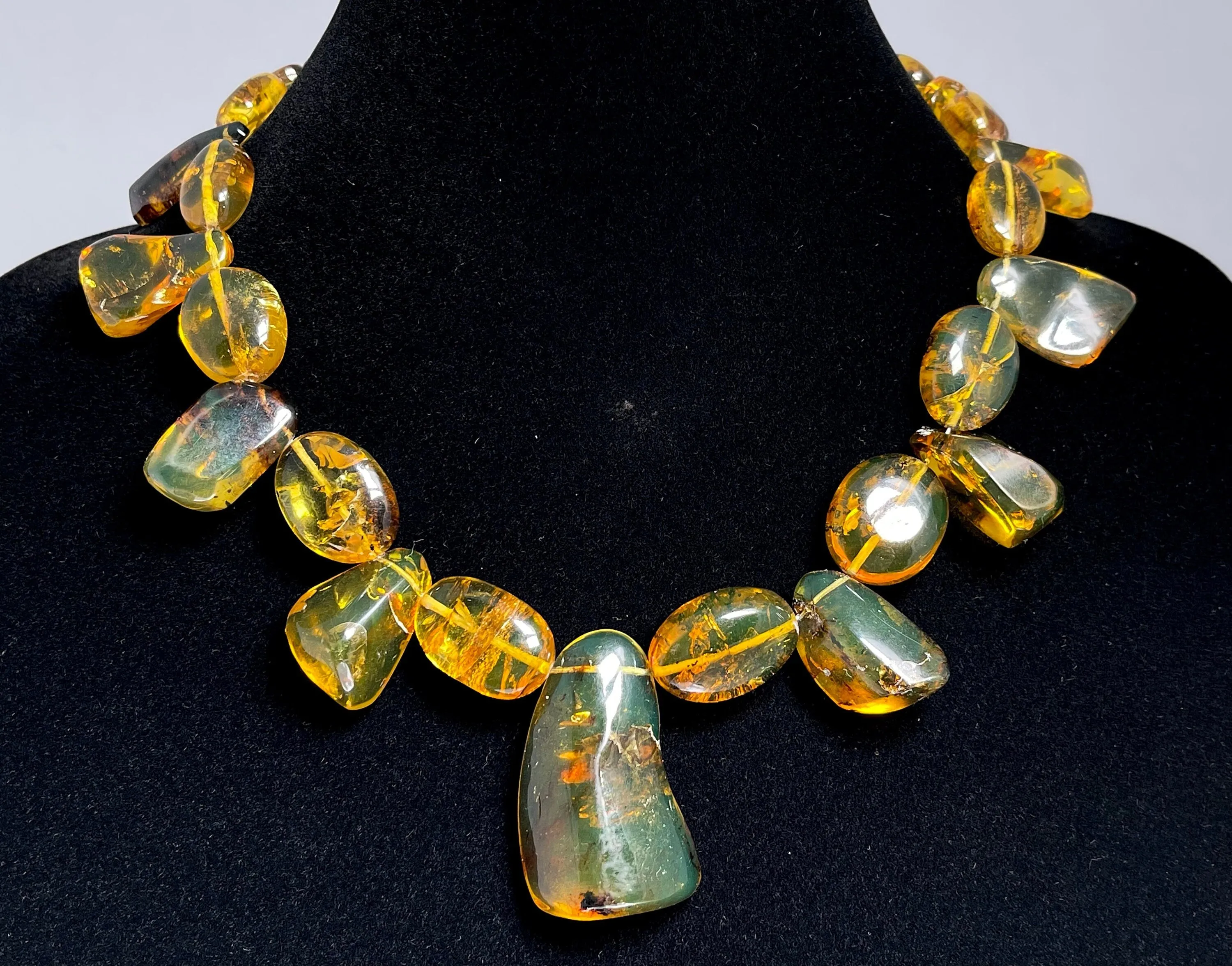 Mexican AMBER Crystal Necklace - Beaded Necklace, Handmade Jewelry, Healing Crystals and Stones, 48570