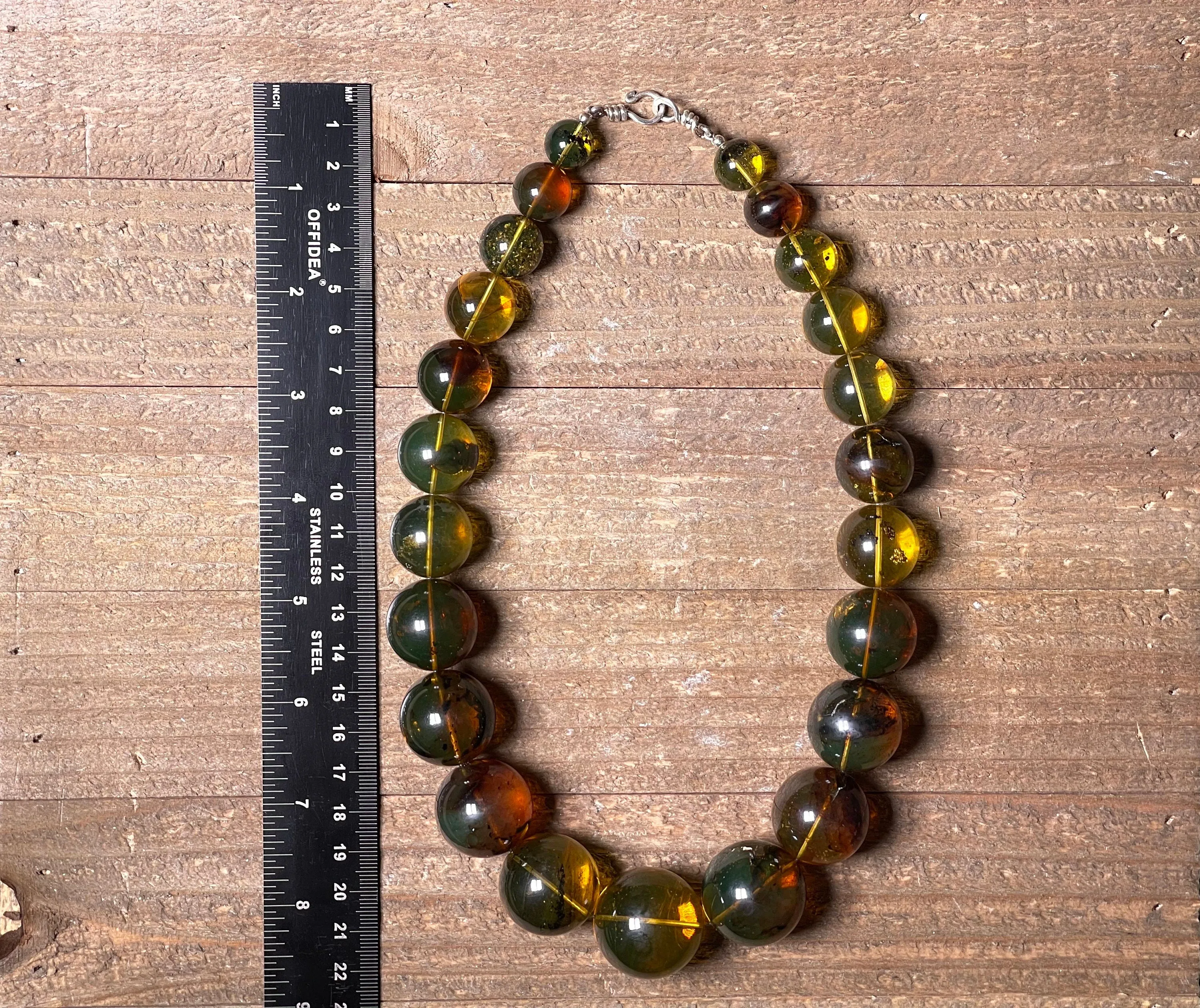 Mexican AMBER Crystal Necklace - Beaded Necklace, Handmade Jewelry, Healing Crystals and Stones, 48572