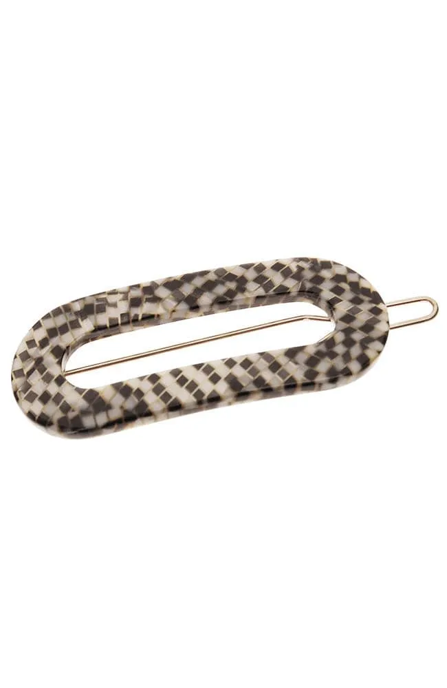 Mini Oval Tige Boule Barrette - Classic