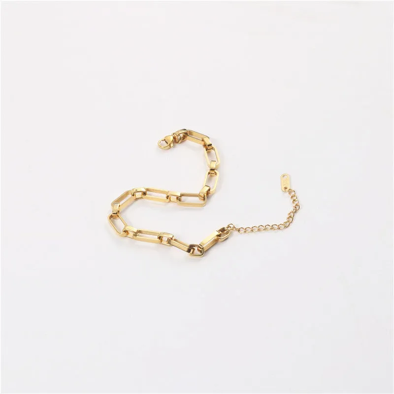 Minimalist Bold Chain Hollow Bracelet