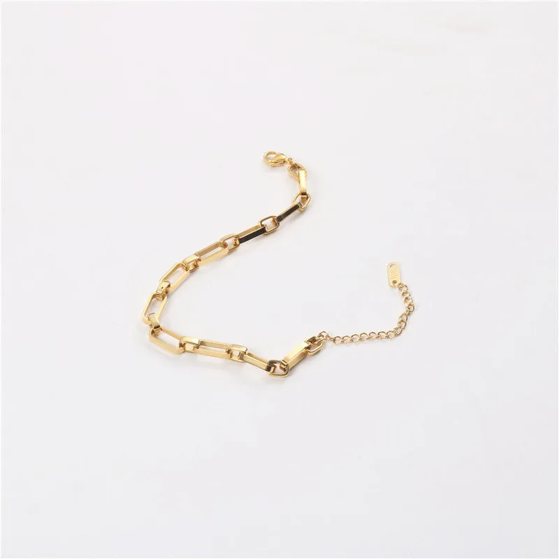 Minimalist Bold Chain Hollow Bracelet