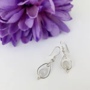 Moonstone Swirl Earrings - VE236