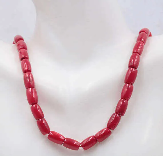 Natural Coral Beads Coral Necklace Italian Coral beads Red Coral Beads Antique Coral Beads Natural Coral Bead Necklace 15" SKU:00108920