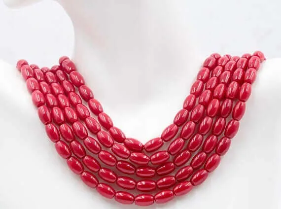 Natural Coral Beads Coral Necklace Italian Coral beads Red Coral Beads Antique Coral Beads Natural Coral Bead Necklace 15" SKU:00108920