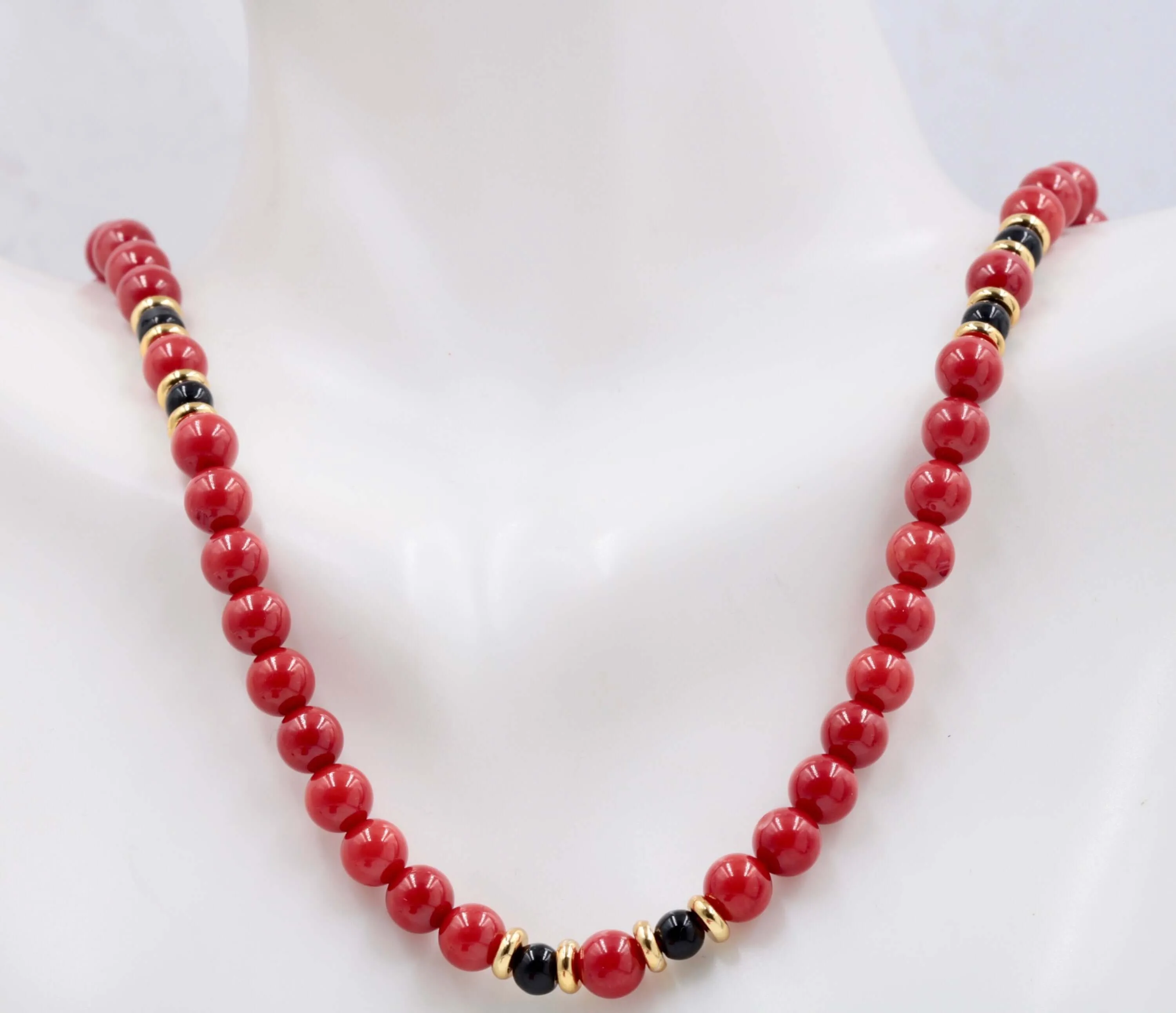 Natural Coral Beads Coral Necklace Italian Coral beads Red Coral Beads Antique Coral Beads Natural Coral Bead Necklace 16" SKU:113154