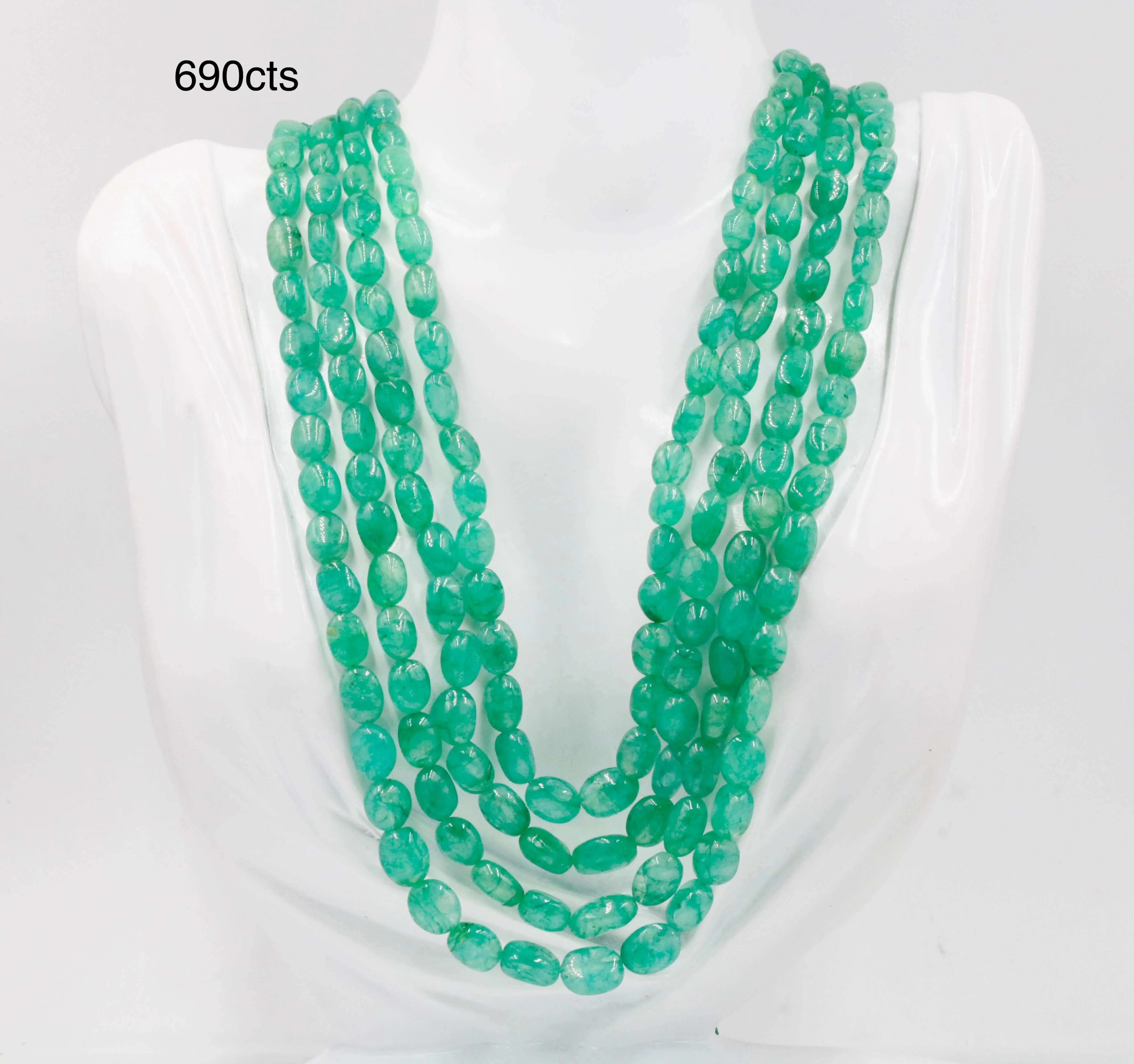 Natural Emerald Beaded Necklace Emerald Gemstone Necklace Indian Necklace Sarafa Necklace Green Necklace Genuine Gemstone SKU 6142924