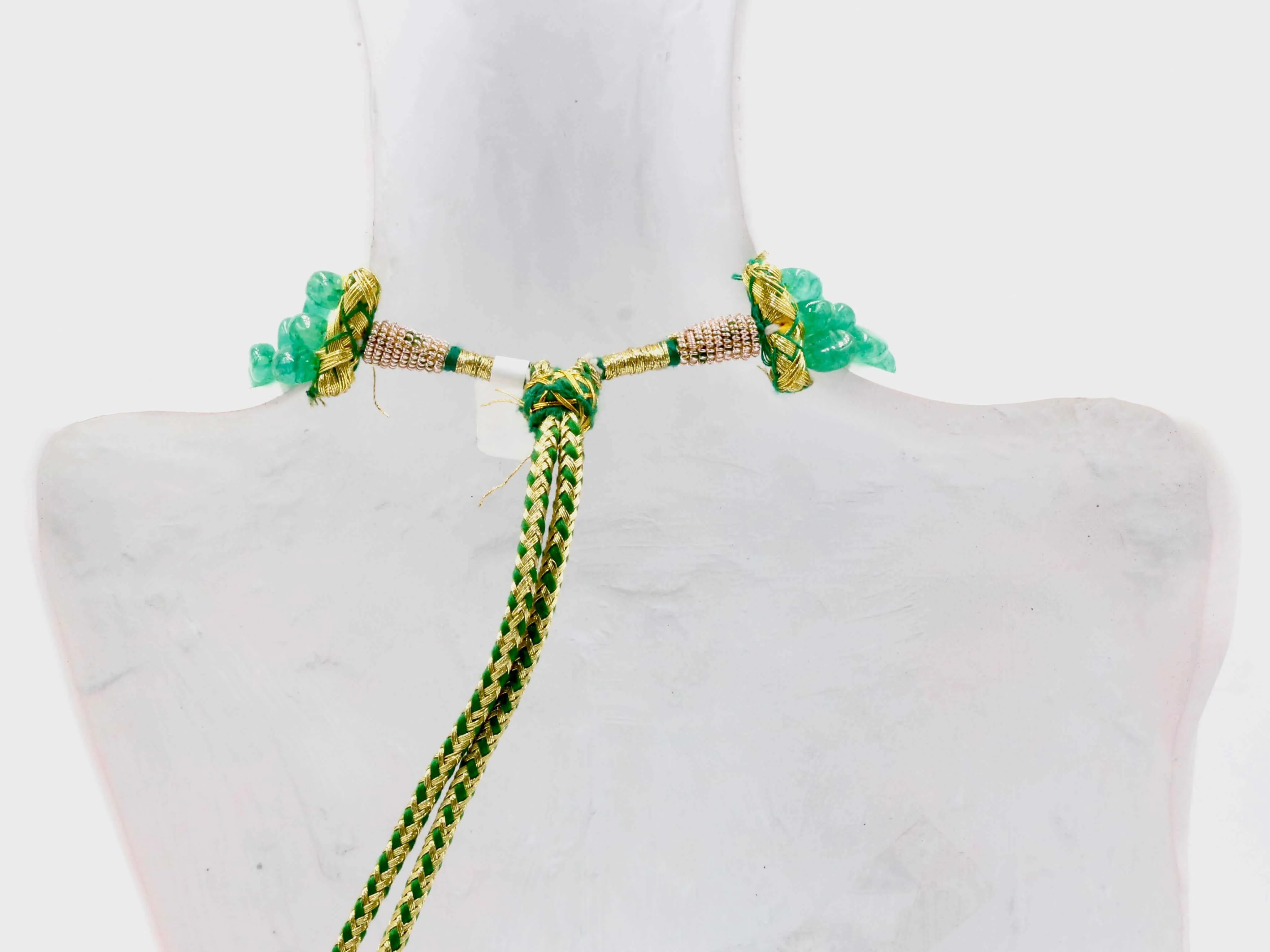 Natural Emerald Beaded Necklace Emerald Gemstone Necklace Indian Necklace Sarafa Necklace Green Necklace Genuine Gemstone SKU 6142924