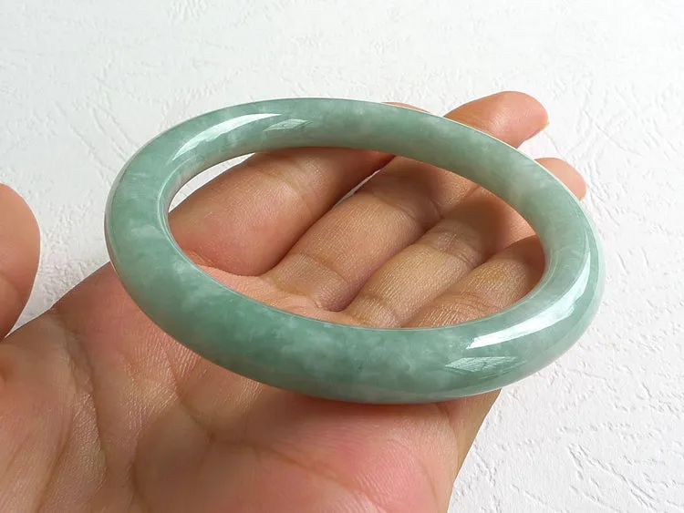 Natural Jade Bangle Jadeite Bangle Internal Diameter 53mm BER469