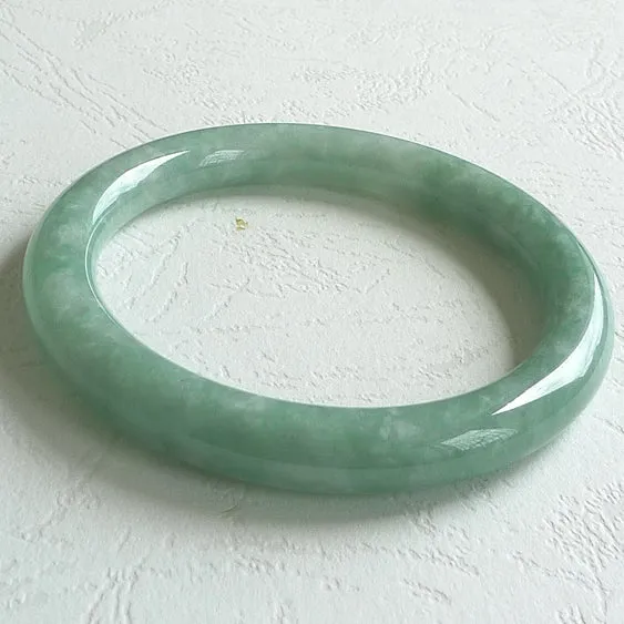 Natural Jade Bangle Jadeite Bangle Internal Diameter 53mm BER469