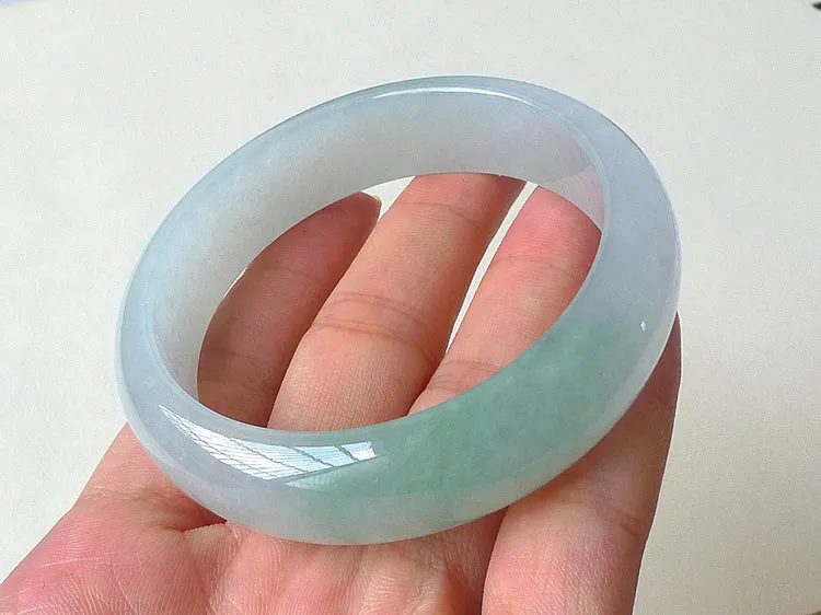 Natural Jade Bangle Jadeite Bangle Internal Diameter 54.6mm BER490