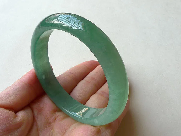 Natural Jade Bangle Jadeite Bangle Internal Diameter 55mm BER226