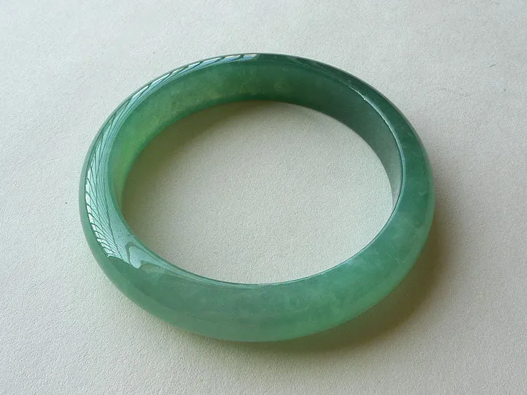 Natural Jade Bangle Jadeite Bangle Internal Diameter 55mm BER226