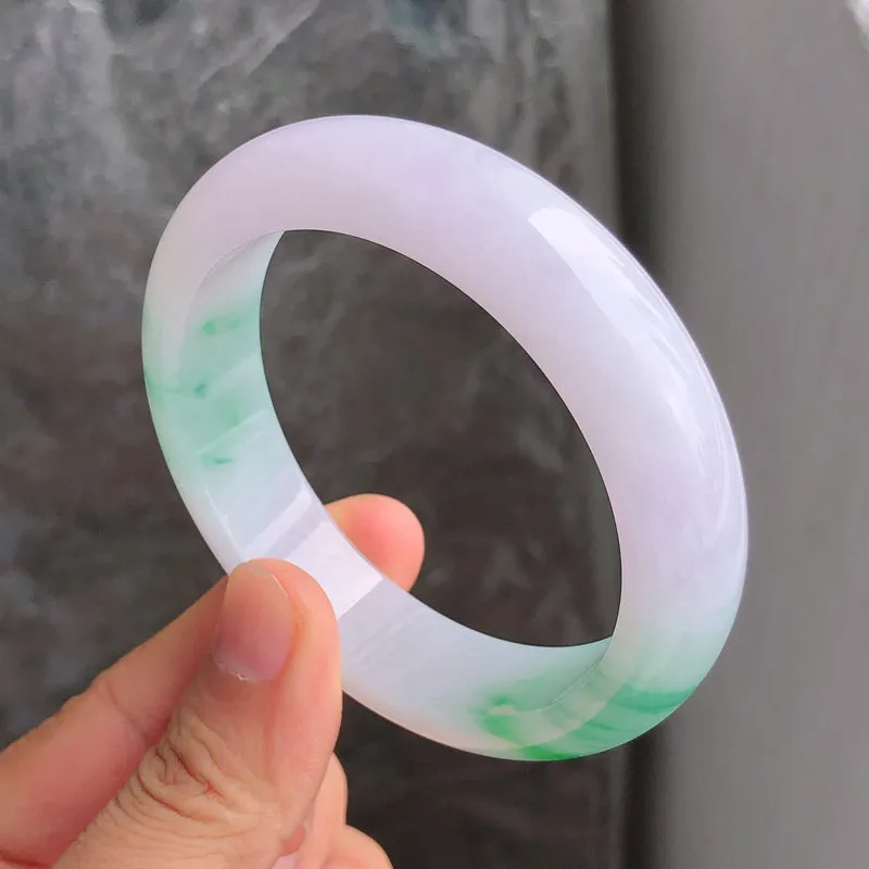 Natural Jade Bangle Jadeite Bangle Internal Diameter 57.3mm NBE088