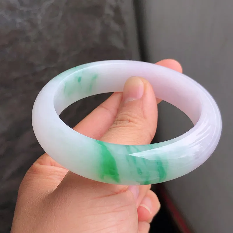 Natural Jade Bangle Jadeite Bangle Internal Diameter 57.3mm NBE088