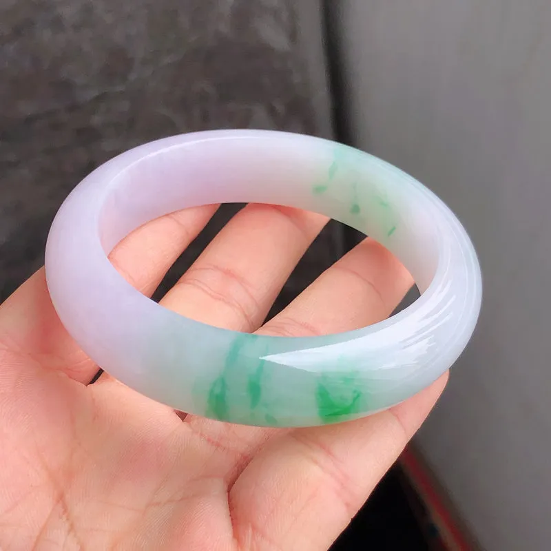 Natural Jade Bangle Jadeite Bangle Internal Diameter 57.3mm NBE088