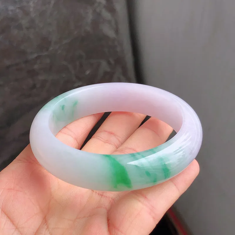 Natural Jade Bangle Jadeite Bangle Internal Diameter 57.3mm NBE088