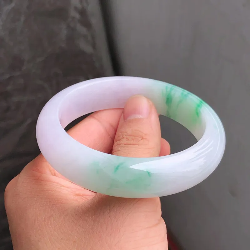 Natural Jade Bangle Jadeite Bangle Internal Diameter 57.3mm NBE088