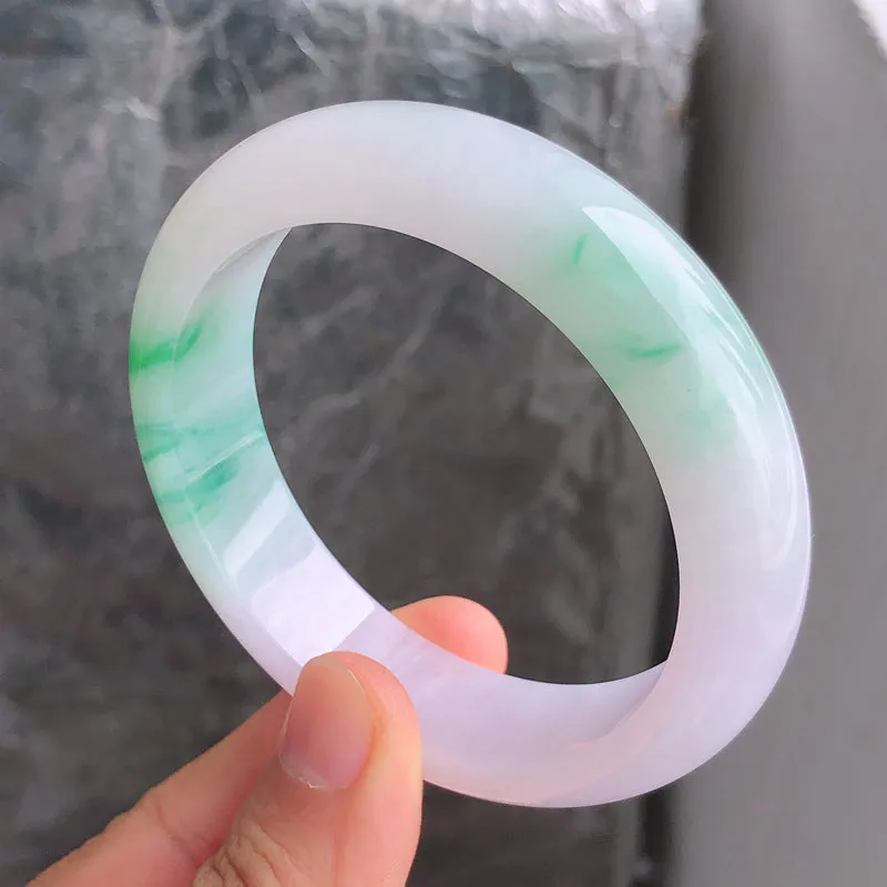 Natural Jade Bangle Jadeite Bangle Internal Diameter 57.3mm NBE088