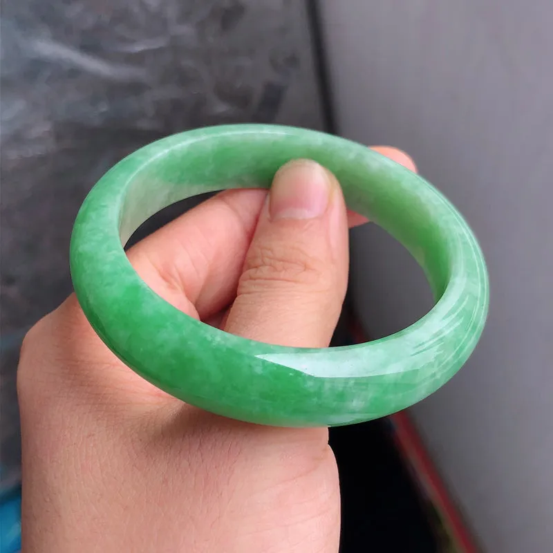 Natural Jade Bangle Jadeite Bangle Internal Diameter 57.6mm NBE054