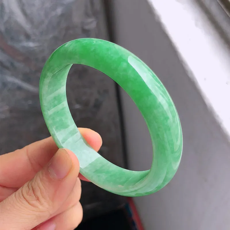 Natural Jade Bangle Jadeite Bangle Internal Diameter 57.6mm NBE054