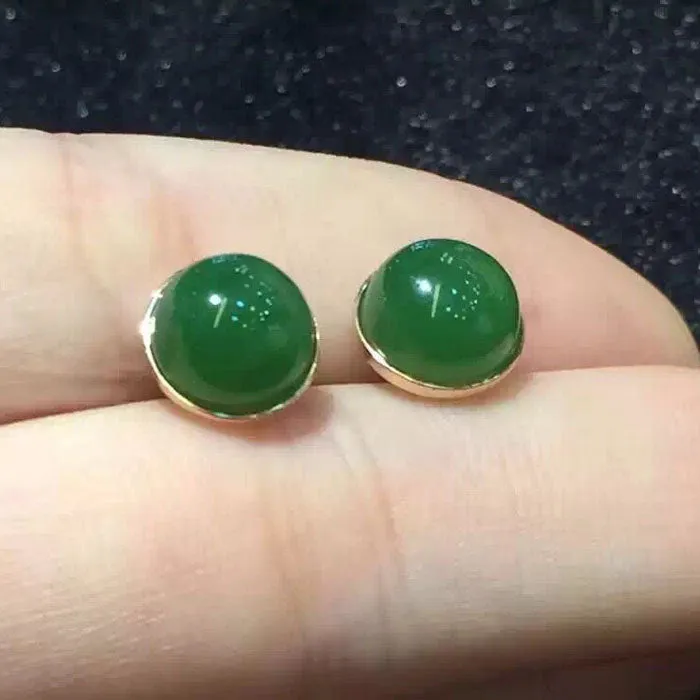 Natural Jade Earrings Nephrite Earrings NEG98