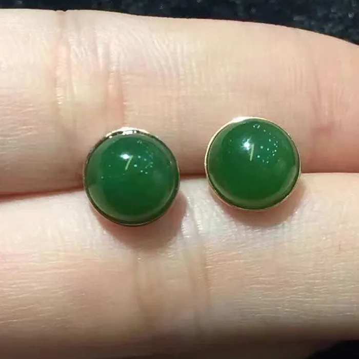 Natural Jade Earrings Nephrite Earrings NEG98