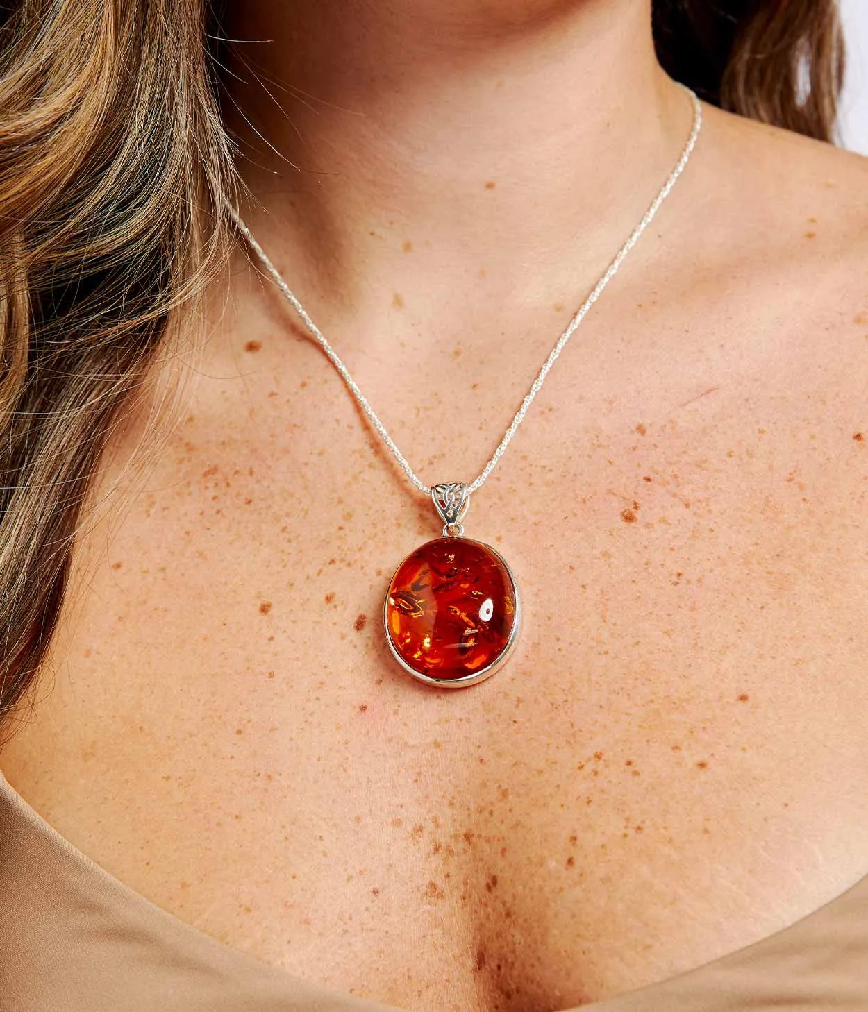 OOAK Eternal Sunset Amber Pendant